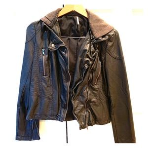 Faux leather jacket